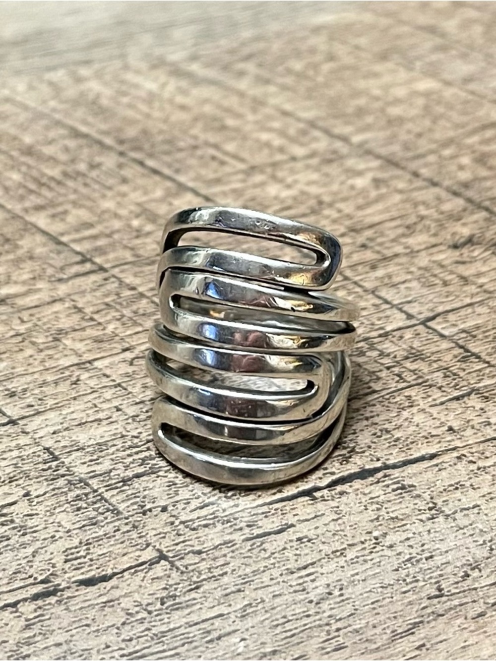 Silpada Sterling Silver Maze Statement Ring